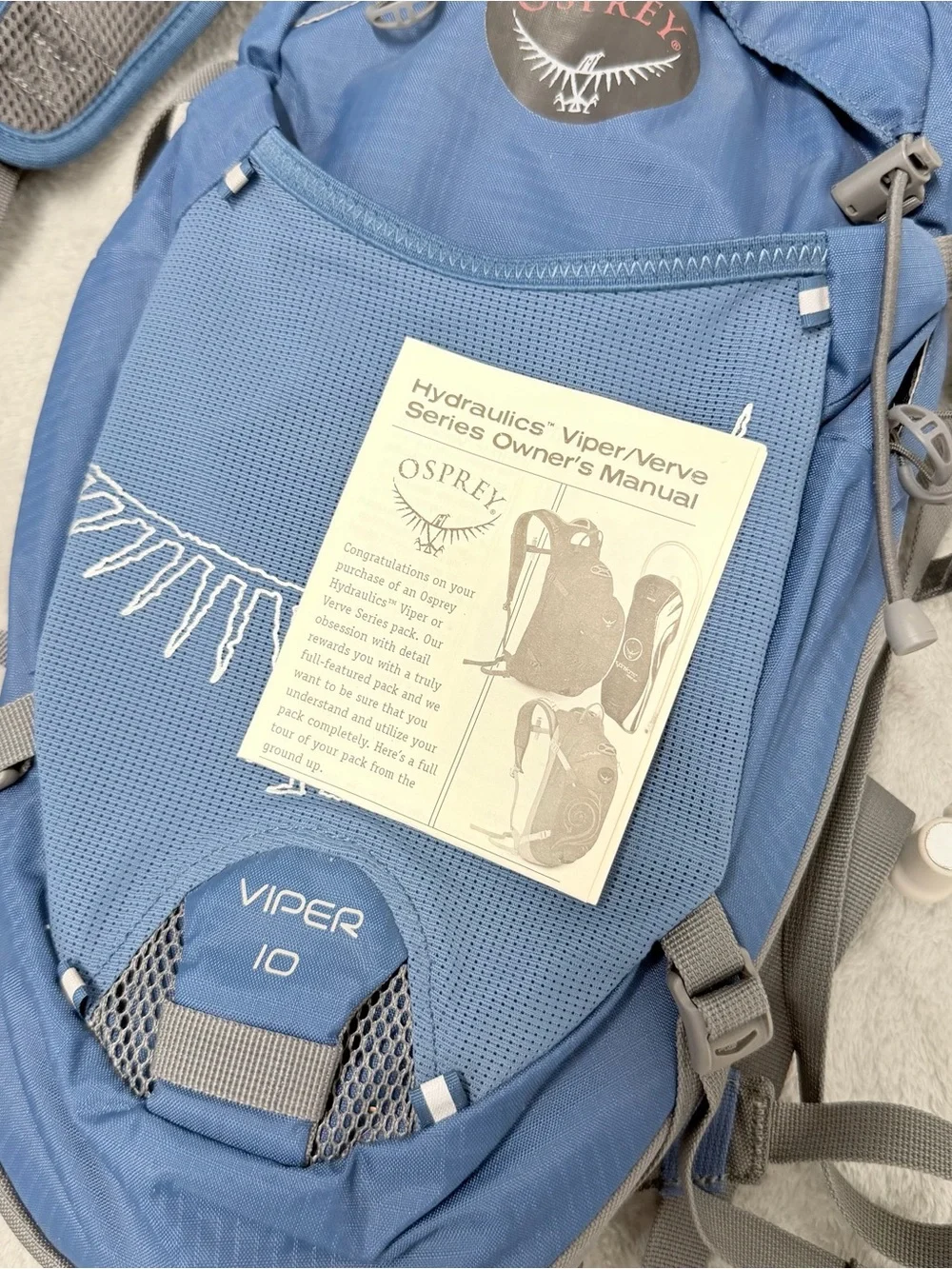 Osprey Viper 10 Hydration Backpack Blue Gray w/ Hydration Bladder